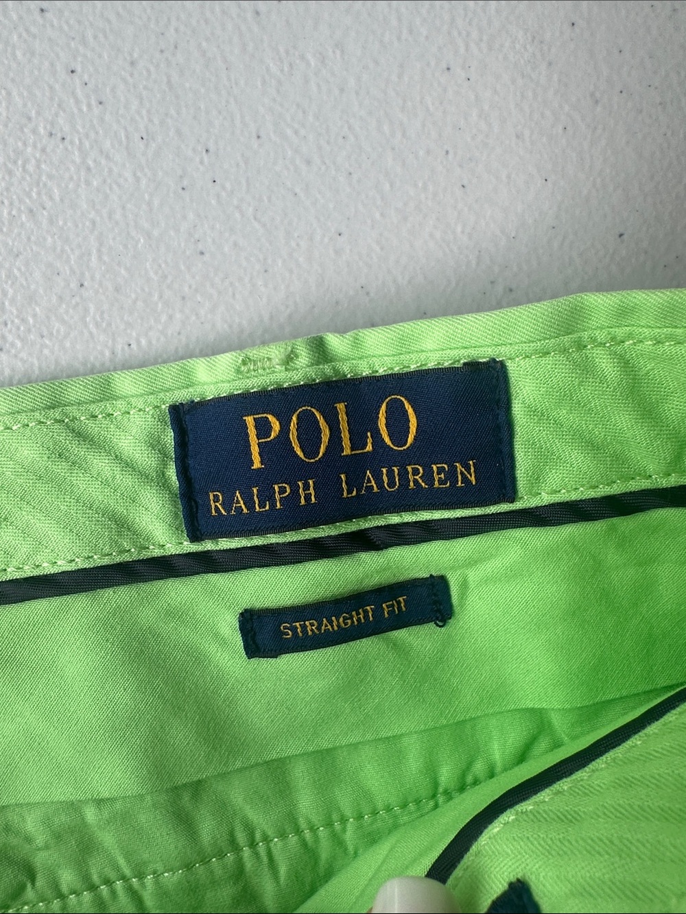 Polo by Ralph Lauren Neon Lime Green Men’s Flat Front Chino Shorts - Picture 2 of 6